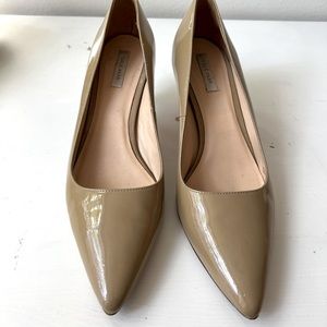 Tan Cole Haan pointed toe heels